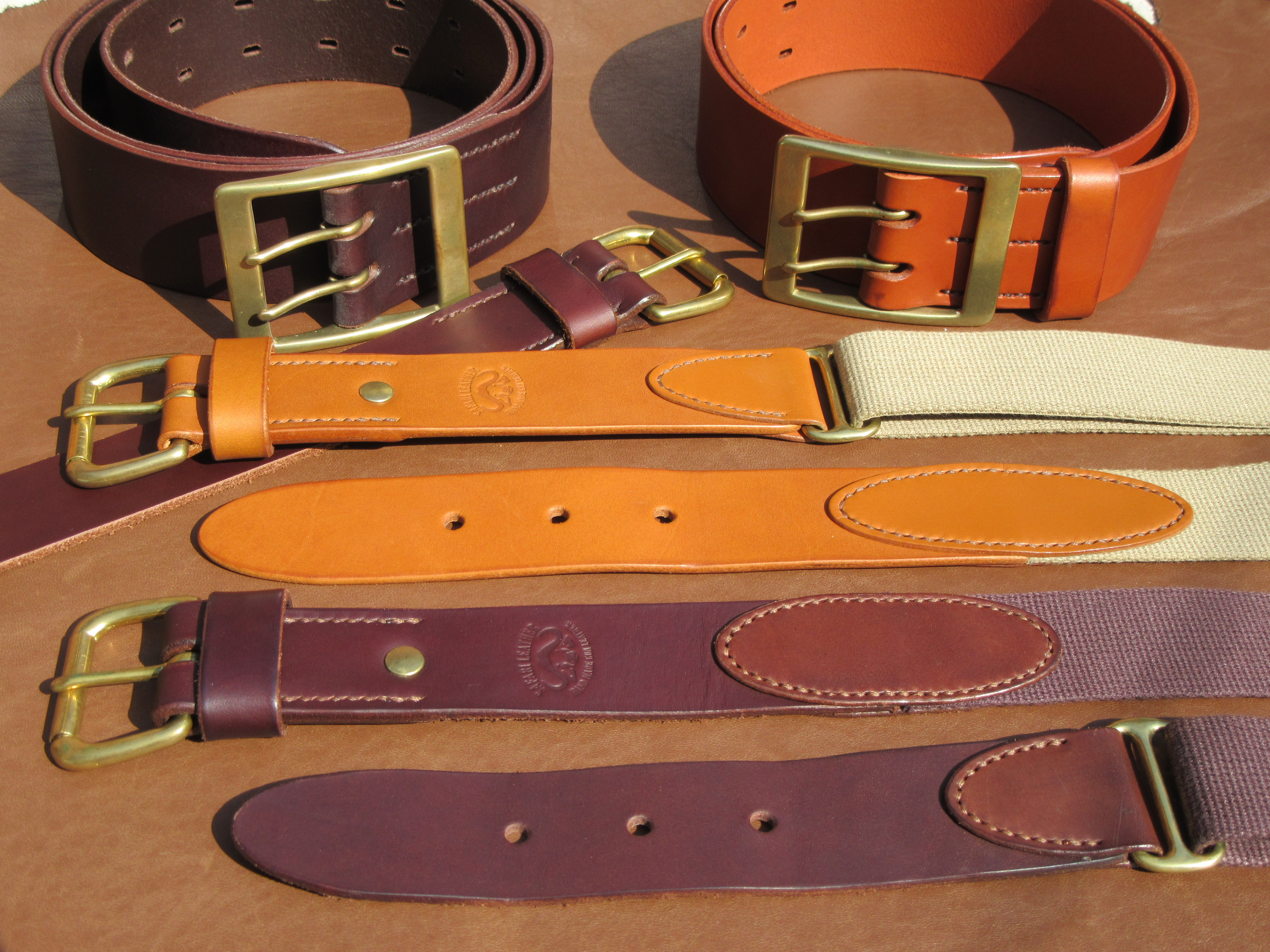 safari leather belts