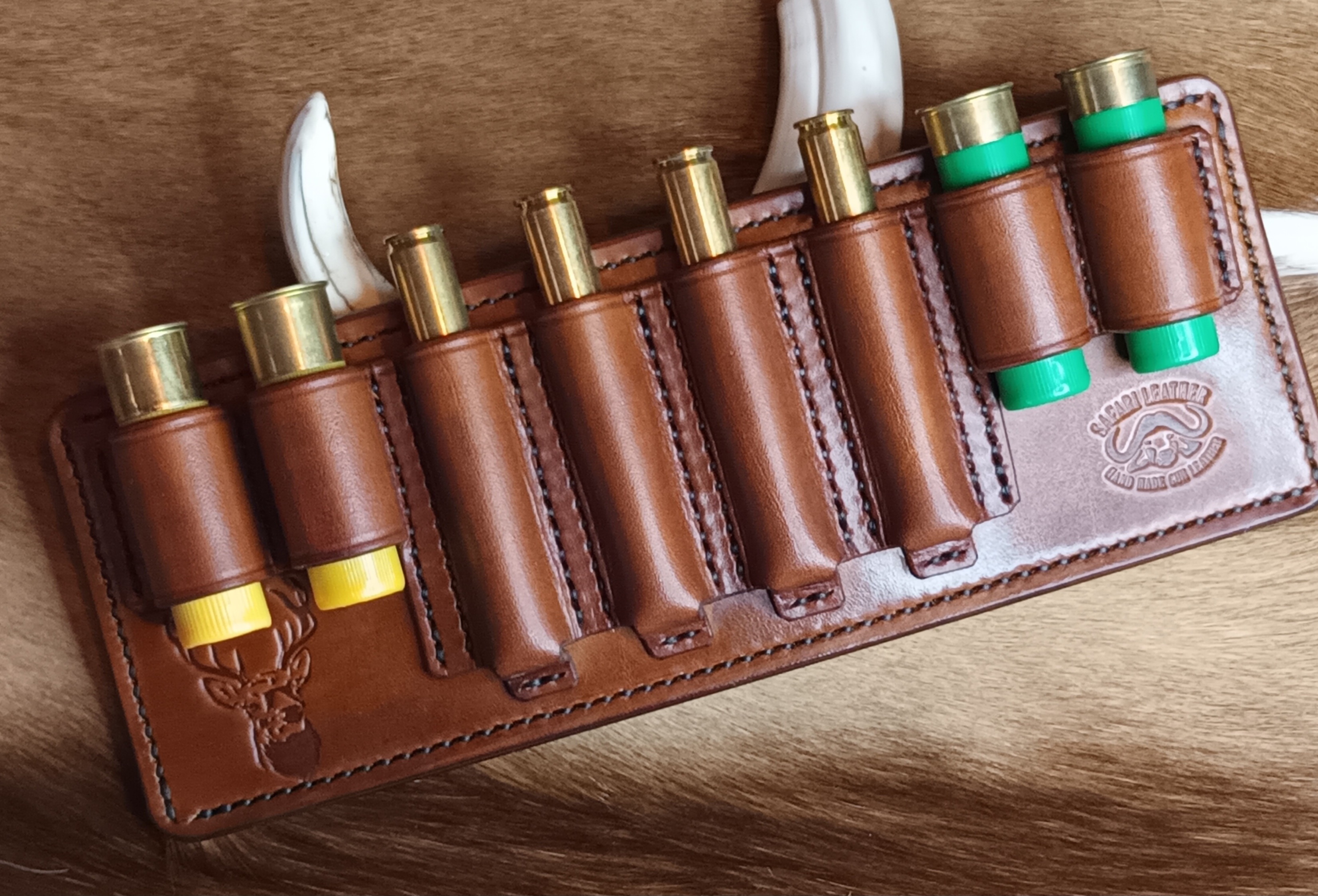 safari leather combination ammunition slide