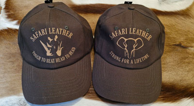 safari leather caps